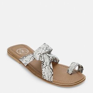 Missguided grey snakeskin sandals